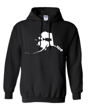 Load image into Gallery viewer, Pullover Hooded Sweatshirt Alaska Black Large Mouth Bass Vibrant Design High Quality Tight Knit Ring Spun Low Maintenance Cotton Printed With The Newest Available Color Transfer Technology