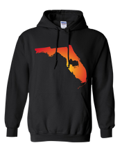 Load image into Gallery viewer, Pullover Hooded Sweatshirt Florida Black Turkey Vibrant Design High Quality Tight Knit Ring Spun Low Maintenance Cotton Printed With The Newest Available Color Transfer Technology