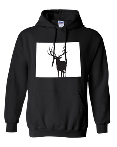 Pullover Hooded Sweatshirt Wyoming Black Elk Vibrant Design High Quality Tight Knit Ring Spun Low Maintenance Cotton Printed With The Newest Available Color Transfer Technology