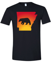 Load image into Gallery viewer, Short Sleeve T-Shirt Arkansas Black Black Bear Vibrant Design High Quality Tight Knit Ring Spun Low Maintenance Cotton Printed With The Newest Available Color Transfer Technology