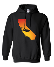 Load image into Gallery viewer, Pullover Hooded Sweatshirt California Black Large Mouth Bass Vibrant Design High Quality Tight Knit Ring Spun Low Maintenance Cotton Printed With The Newest Available Color Transfer Technology