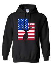 Load image into Gallery viewer, Pullover Hooded Sweatshirt Utah Black Mule Deer Vibrant Design High Quality Tight Knit Ring Spun Low Maintenance Cotton Printed With The Newest Available Color Transfer Technology