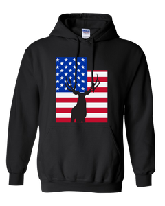 Pullover Hooded Sweatshirt Utah Black Mule Deer Vibrant Design High Quality Tight Knit Ring Spun Low Maintenance Cotton Printed With The Newest Available Color Transfer Technology