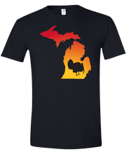 Load image into Gallery viewer, Short Sleeve T-Shirt Michigan Black Turkey Vibrant Design High Quality Tight Knit Ring Spun Low Maintenance Cotton Printed With The Newest Available Color Transfer Technology