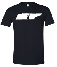 Load image into Gallery viewer, Short Sleeve T-Shirt Tennessee Black Whitetail Deer Vibrant Design High Quality Tight Knit Ring Spun Low Maintenance Cotton Printed With The Newest Available Color Transfer Technology
