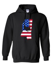 Load image into Gallery viewer, Pullover Hooded Sweatshirt Mississippi Black Turkey Vibrant Design High Quality Tight Knit Ring Spun Low Maintenance Cotton Printed With The Newest Available Color Transfer Technology