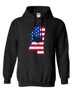 Pullover Hooded Sweatshirt Mississippi Black Turkey Vibrant Design High Quality Tight Knit Ring Spun Low Maintenance Cotton Printed With The Newest Available Color Transfer Technology