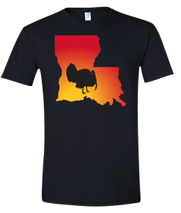 Short Sleeve T-Shirt Louisiana Black Turkey Vibrant Design High Quality Tight Knit Ring Spun Low Maintenance Cotton Printed With The Newest Available Color Transfer Technology