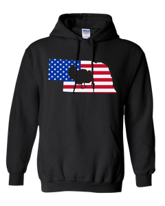 Pullover Hooded Sweatshirt Nebraska Black Turkey Vibrant Design High Quality Tight Knit Ring Spun Low Maintenance Cotton Printed With The Newest Available Color Transfer Technology