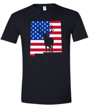 Load image into Gallery viewer, Short Sleeve T-Shirt New Mexico Black Elk Vibrant Design High Quality Tight Knit Ring Spun Low Maintenance Cotton Printed With The Newest Available Color Transfer Technology