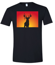 Load image into Gallery viewer, Short Sleeve T-Shirt Colorado Black Whitetail Deer Vibrant Design High Quality Tight Knit Ring Spun Low Maintenance Cotton Printed With The Newest Available Color Transfer Technology