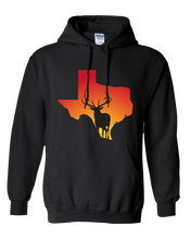 Load image into Gallery viewer, Pullover Hooded Sweatshirt Texas Black Elk Vibrant Design High Quality Tight Knit Ring Spun Low Maintenance Cotton Printed With The Newest Available Color Transfer Technology