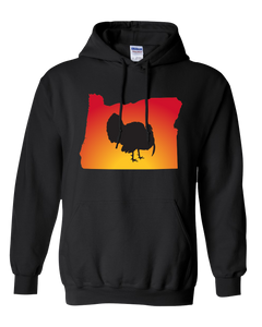 Pullover Hooded Sweatshirt Oregon Black Turkey Vibrant Design High Quality Tight Knit Ring Spun Low Maintenance Cotton Printed With The Newest Available Color Transfer Technology