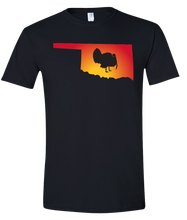 Load image into Gallery viewer, Short Sleeve T-Shirt Oklahoma Black Turkey Vibrant Design High Quality Tight Knit Ring Spun Low Maintenance Cotton Printed With The Newest Available Color Transfer Technology