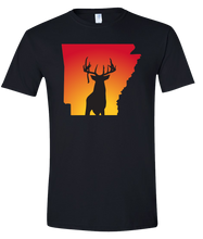 Load image into Gallery viewer, Short Sleeve T-Shirt Arkansas Black Whitetail Deer Vibrant Design High Quality Tight Knit Ring Spun Low Maintenance Cotton Printed With The Newest Available Color Transfer Technology