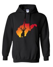 Load image into Gallery viewer, Pullover Hooded Sweatshirt West Virginia Black Whitetail Deer Vibrant Design High Quality Tight Knit Ring Spun Low Maintenance Cotton Printed With The Newest Available Color Transfer Technology