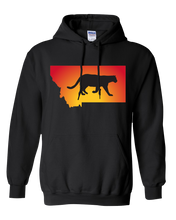 Load image into Gallery viewer, Pullover Hooded Sweatshirt Montana Black Mountain Lion Vibrant Design High Quality Tight Knit Ring Spun Low Maintenance Cotton Printed With The Newest Available Color Transfer Technology