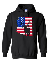 Load image into Gallery viewer, Pullover Hooded Sweatshirt Arizona Black Elk Vibrant Design High Quality Tight Knit Ring Spun Low Maintenance Cotton Printed With The Newest Available Color Transfer Technology
