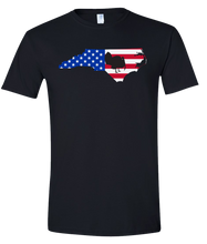 Load image into Gallery viewer, Short Sleeve T-Shirt North Carolina Black Turkey Vibrant Design High Quality Tight Knit Ring Spun Low Maintenance Cotton Printed With The Newest Available Color Transfer Technology