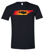 Load image into Gallery viewer, Short Sleeve T-Shirt Tennessee Black Large Mouth Bass Vibrant Design High Quality Tight Knit Ring Spun Low Maintenance Cotton Printed With The Newest Available Color Transfer Technology