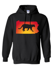 Load image into Gallery viewer, Pullover Hooded Sweatshirt Pennsylvania Black Mountain Lion Vibrant Design High Quality Tight Knit Ring Spun Low Maintenance Cotton Printed With The Newest Available Color Transfer Technology