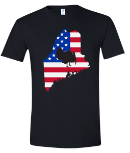 Short Sleeve T-Shirt Maine Black Turkey Vibrant Design High Quality Tight Knit Ring Spun Low Maintenance Cotton Printed With The Newest Available Color Transfer Technology