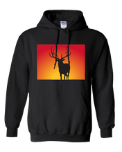 Load image into Gallery viewer, Pullover Hooded Sweatshirt Colorado Black Elk Vibrant Design High Quality Tight Knit Ring Spun Low Maintenance Cotton Printed With The Newest Available Color Transfer Technology