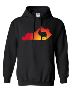 Pullover Hooded Sweatshirt Kentucky Black Turkey Vibrant Design High Quality Tight Knit Ring Spun Low Maintenance Cotton Printed With The Newest Available Color Transfer Technology