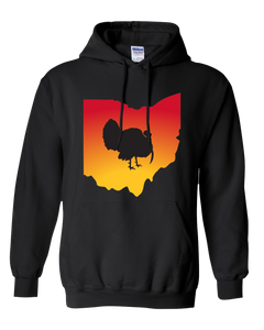 Pullover Hooded Sweatshirt Ohio Black Turkey Vibrant Design High Quality Tight Knit Ring Spun Low Maintenance Cotton Printed With The Newest Available Color Transfer Technology