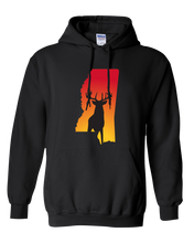 Load image into Gallery viewer, Pullover Hooded Sweatshirt Mississippi Black Whitetail Deer Vibrant Design High Quality Tight Knit Ring Spun Low Maintenance Cotton Printed With The Newest Available Color Transfer Technology