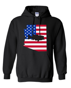 Pullover Hooded Sweatshirt Arizona Black Large Mouth Bass Vibrant Design High Quality Tight Knit Ring Spun Low Maintenance Cotton Printed With The Newest Available Color Transfer Technology