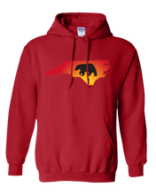 Load image into Gallery viewer, Pullover Hooded Sweatshirt North Carolina Red Black Bear Vibrant Design High Quality Tight Knit Ring Spun Low Maintenance Cotton Printed With The Newest Available Color Transfer Technology