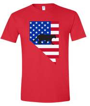 Load image into Gallery viewer, Short Sleeve T-Shirt Nevada Red Mountain Lion Vibrant Design High Quality Tight Knit Ring Spun Low Maintenance Cotton Printed With The Newest Available Color Transfer Technology