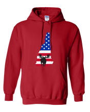 Load image into Gallery viewer, Pullover Hooded Sweatshirt New Hampshire Red Moose Vibrant Design High Quality Tight Knit Ring Spun Low Maintenance Cotton Printed With The Newest Available Color Transfer Technology