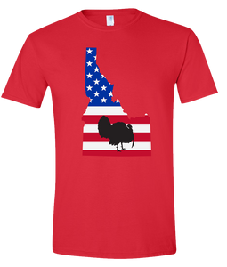 Short Sleeve T-Shirt Idaho Red Turkey Vibrant Design High Quality Tight Knit Ring Spun Low Maintenance Cotton Printed With The Newest Available Color Transfer Technology