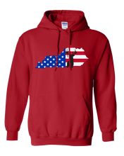 Load image into Gallery viewer, Pullover Hooded Sweatshirt Kentucky Red Whitetail Deer Vibrant Design High Quality Tight Knit Ring Spun Low Maintenance Cotton Printed With The Newest Available Color Transfer Technology