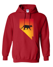 Load image into Gallery viewer, Pullover Hooded Sweatshirt Nevada Red Mountain Lion Vibrant Design High Quality Tight Knit Ring Spun Low Maintenance Cotton Printed With The Newest Available Color Transfer Technology
