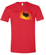 Load image into Gallery viewer, Short Sleeve T-Shirt Oklahoma Red Turkey Vibrant Design High Quality Tight Knit Ring Spun Low Maintenance Cotton Printed With The Newest Available Color Transfer Technology