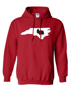 Pullover Hooded Sweatshirt North Carolina Red Turkey Vibrant Design High Quality Tight Knit Ring Spun Low Maintenance Cotton Printed With The Newest Available Color Transfer Technology