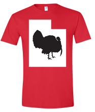 Load image into Gallery viewer, Short Sleeve T-Shirt Utah Red Turkey Vibrant Design High Quality Tight Knit Ring Spun Low Maintenance Cotton Printed With The Newest Available Color Transfer Technology