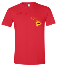Load image into Gallery viewer, Short Sleeve T-Shirt Hawaii Red Large Mouth Bass Vibrant Design High Quality Tight Knit Ring Spun Low Maintenance Cotton Printed With The Newest Available Color Transfer Technology
