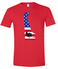 Load image into Gallery viewer, Short Sleeve T-Shirt Delaware Red Turkey Vibrant Design High Quality Tight Knit Ring Spun Low Maintenance Cotton Printed With The Newest Available Color Transfer Technology