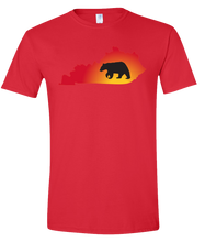 Load image into Gallery viewer, Short Sleeve T-Shirt Kentucky Red Black Bear Vibrant Design High Quality Tight Knit Ring Spun Low Maintenance Cotton Printed With The Newest Available Color Transfer Technology