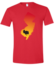 Load image into Gallery viewer, Short Sleeve T-Shirt New Jersey Red Turkey Vibrant Design High Quality Tight Knit Ring Spun Low Maintenance Cotton Printed With The Newest Available Color Transfer Technology