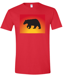 Short Sleeve T-Shirt Colorado Red Black Bear Vibrant Design High Quality Tight Knit Ring Spun Low Maintenance Cotton Printed With The Newest Available Color Transfer Technology