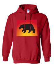Load image into Gallery viewer, Pullover Hooded Sweatshirt Wyoming Red Black Bear Vibrant Design High Quality Tight Knit Ring Spun Low Maintenance Cotton Printed With The Newest Available Color Transfer Technology