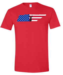 Short Sleeve T-Shirt Tennessee Red Whitetail Deer Vibrant Design High Quality Tight Knit Ring Spun Low Maintenance Cotton Printed With The Newest Available Color Transfer Technology
