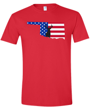 Load image into Gallery viewer, Short Sleeve T-Shirt Oklahoma Red Whitetail Deer Vibrant Design High Quality Tight Knit Ring Spun Low Maintenance Cotton Printed With The Newest Available Color Transfer Technology