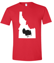 Load image into Gallery viewer, Short Sleeve T-Shirt Idaho Red Turkey Vibrant Design High Quality Tight Knit Ring Spun Low Maintenance Cotton Printed With The Newest Available Color Transfer Technology