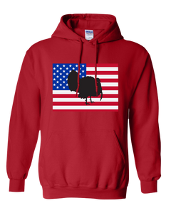 Pullover Hooded Sweatshirt Colorado Red Turkey Vibrant Design High Quality Tight Knit Ring Spun Low Maintenance Cotton Printed With The Newest Available Color Transfer Technology